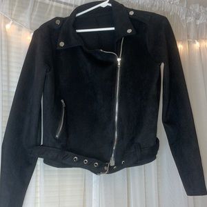 Suede like fashion jacket